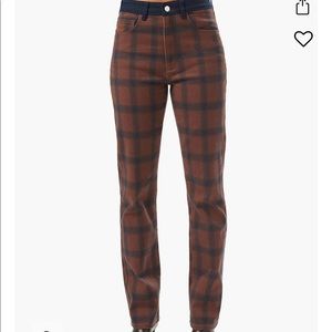 WEWORETHAT Color Block Modern Plaid Stretch Twill Icon Jeans